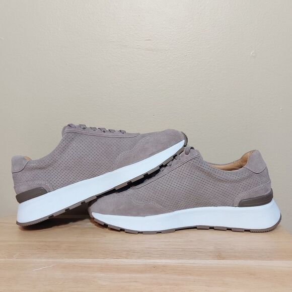 Peter Millar Wayfare Runner Shoes Pebble Brown Suede MF24XF80 Men's Size 9 - Picture 4 of 7